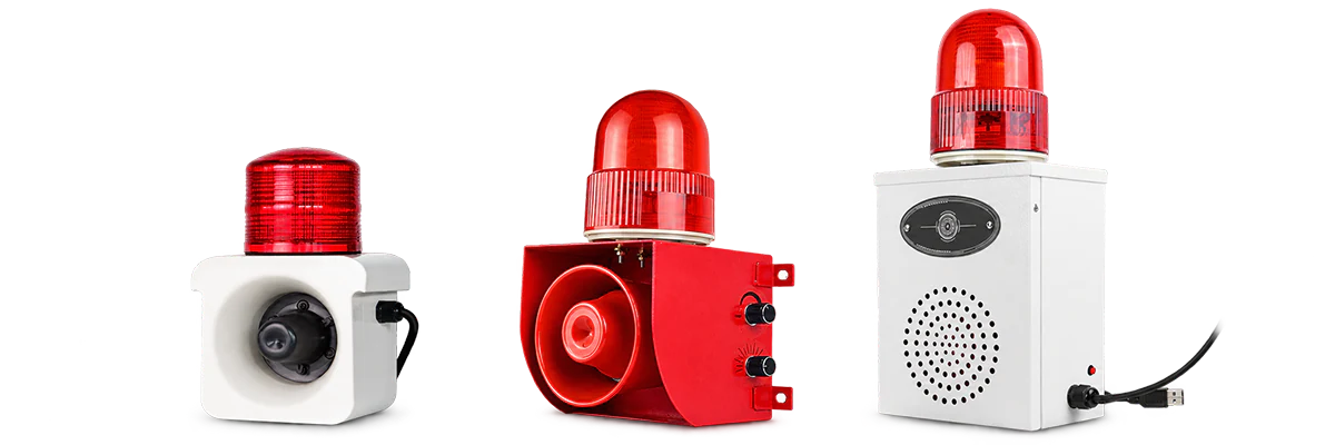 External signal and linked industrial alarm configurations
