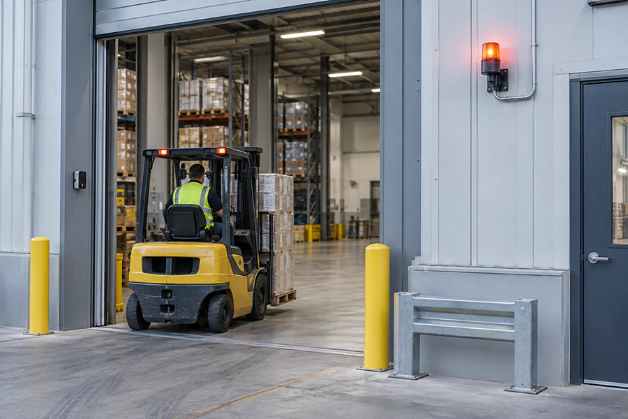 Remote and sensor-triggered industrial warning